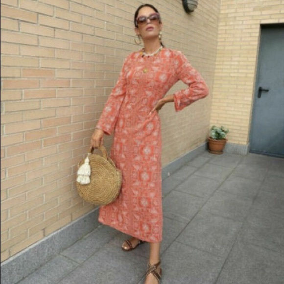 Zara | Dresses | Zara Medium Long Embroidered Maxi Dress Burnt Orange | Poshmark Zara | Dresses | Zara Medium Long Embroidered Maxi Dress Burnt Orange | Poshmark